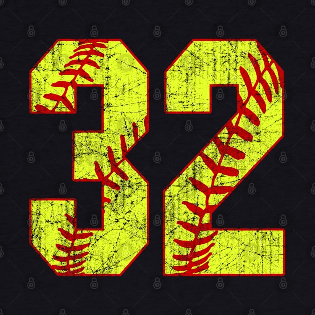 Fastpitch Softball Number 32 #32 Softball Shirt Jersey Uniform Favorite Player Biggest Fan by TeeCreations